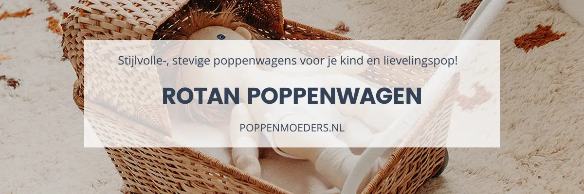 Rotan poppenwagen