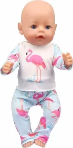 Flamingo pyjama voor poppen